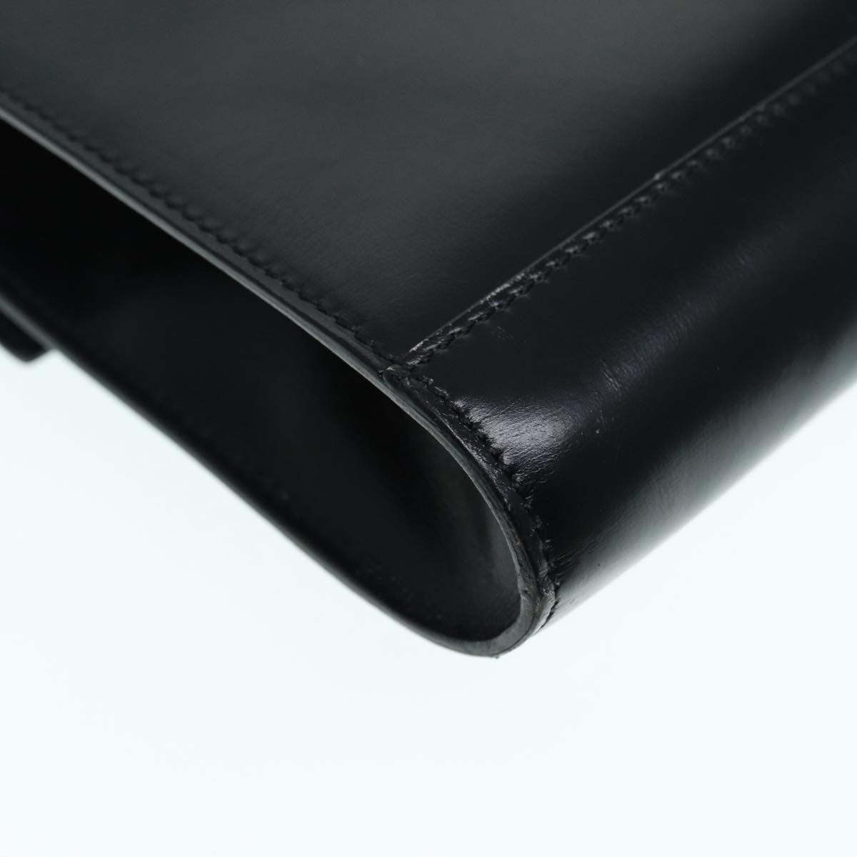 Celine Vintage Circle Logo Crossbody Bag Leather, BLACK, LEATHER, Shoulder bag