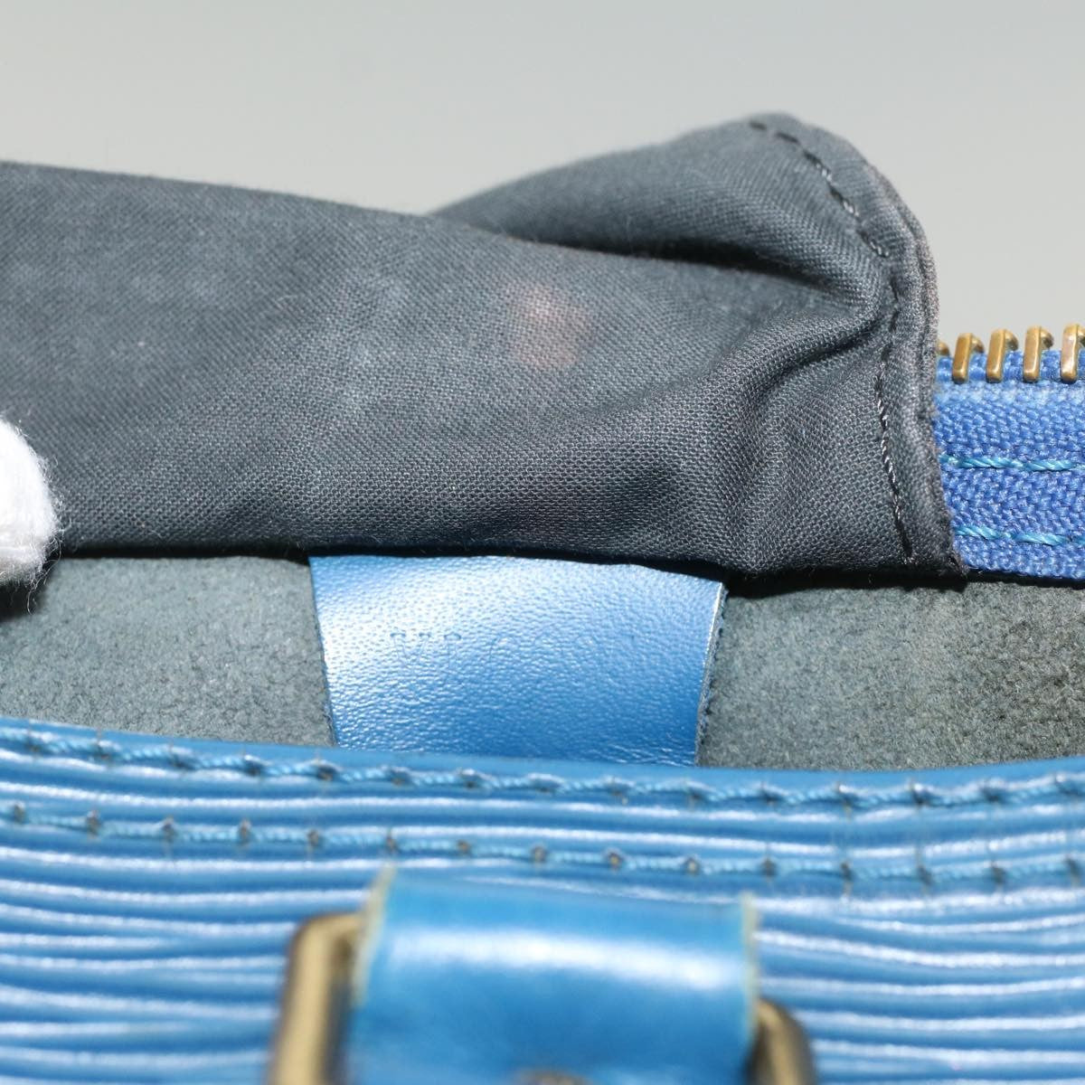 Louis Vuitton Speedy Handbag Epi Leather, BLUE, LEATHER, Handbag