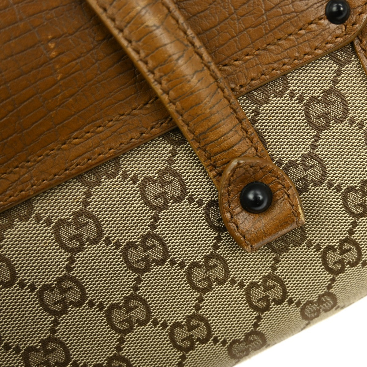 Gucci Bamboo Bullet Bag GG Canvas, BROWN, CANVAS, Shoulder bag