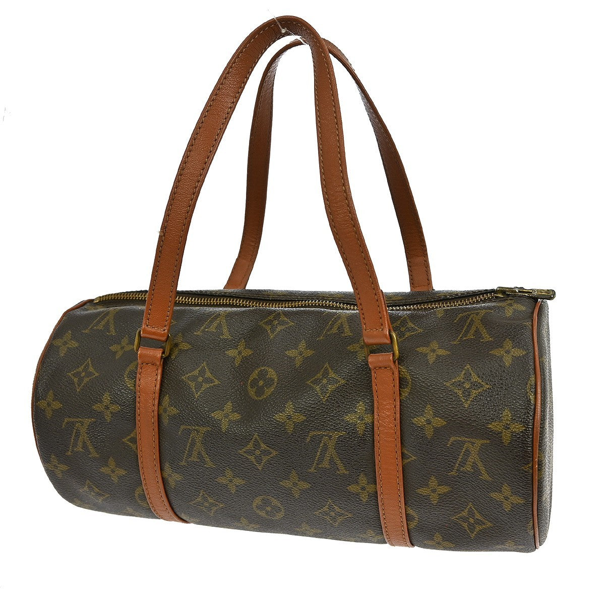 Louis Vuitton Papillon Handbag Monogram Canvas, Brown, Canvas, Handbag