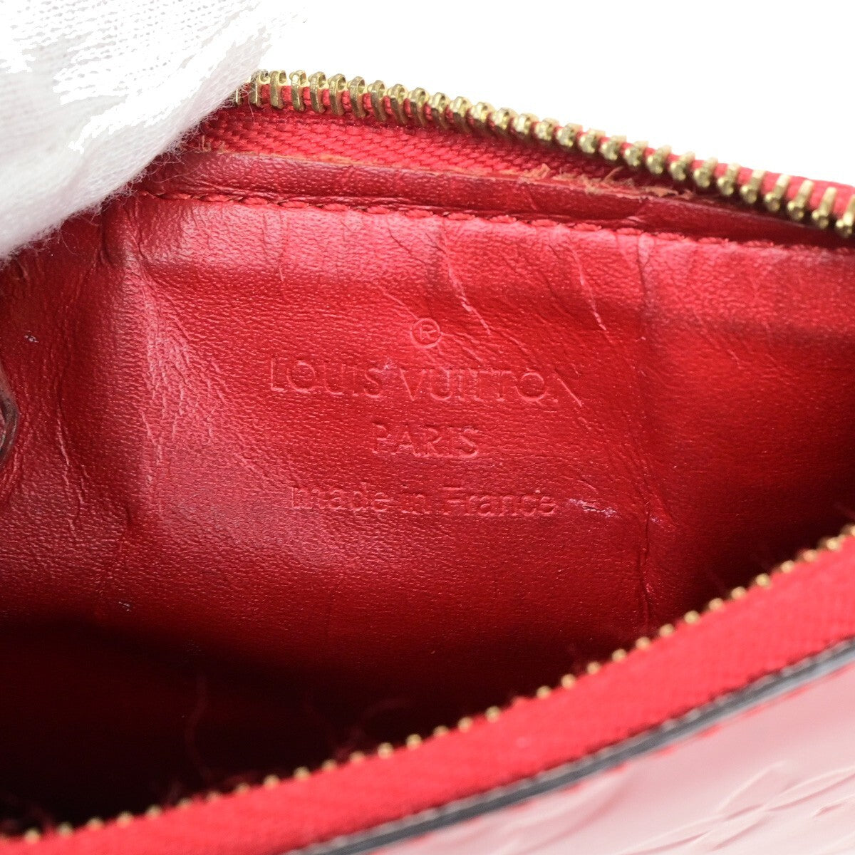 Louis Vuitton Pochette clés NM Monogram Vernis Patent Leather, RED, PATENT_LEATHER, Wallets