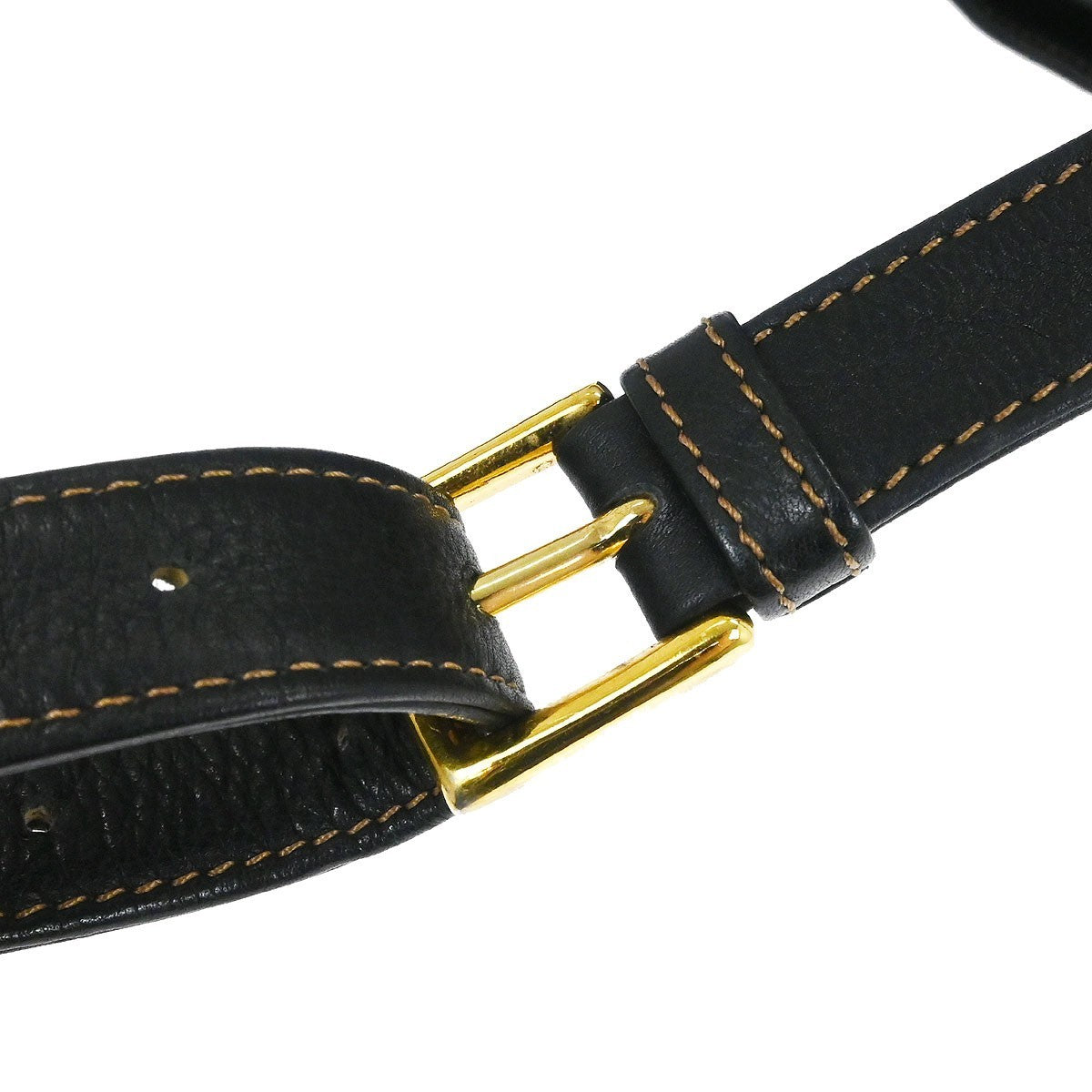 Loewe Anagram Shoulder Bag Leather, Navy, Leather, Shoulder Bag
