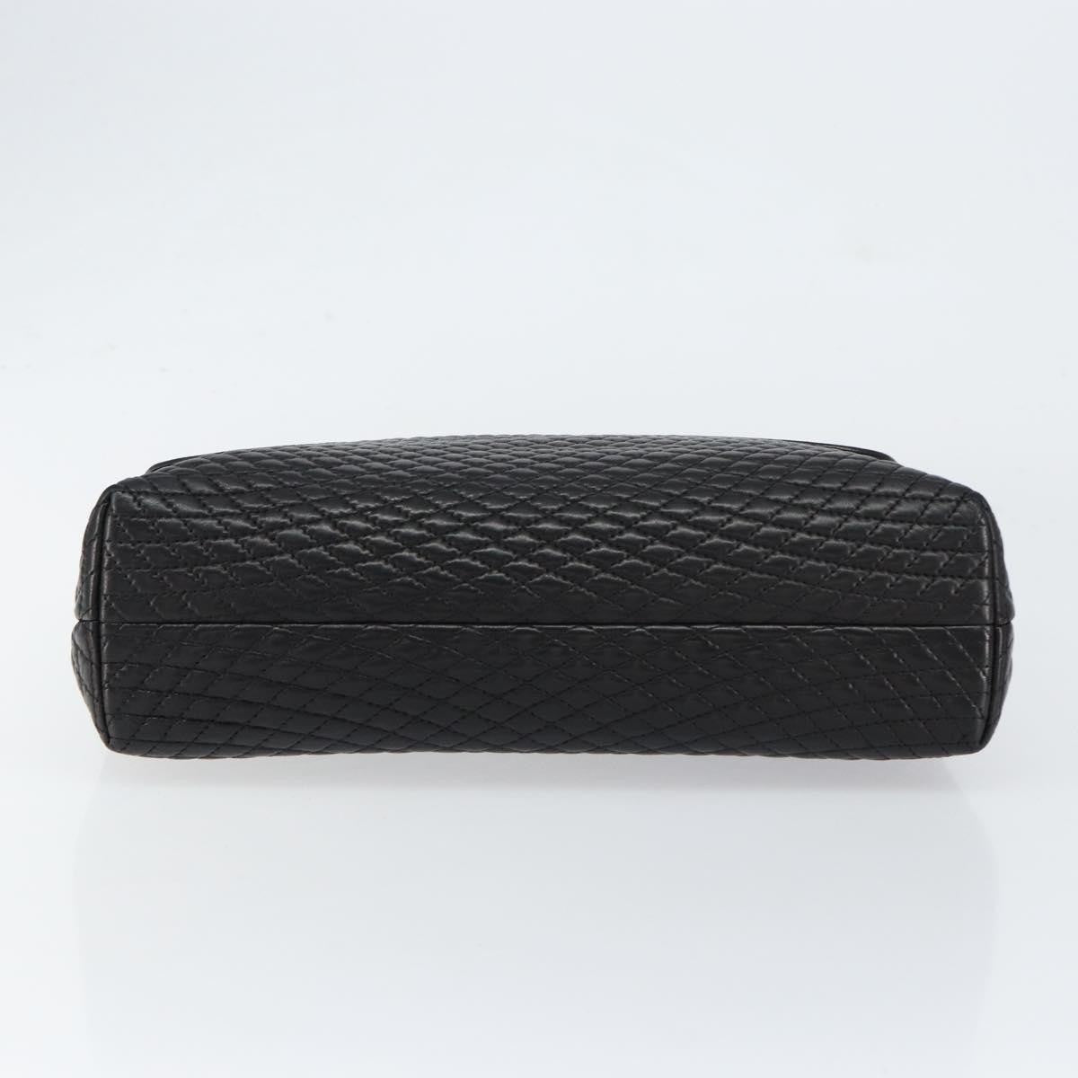Bally Vintage Handbag Quilted Leather, BLACK, LEATHER, Handbag