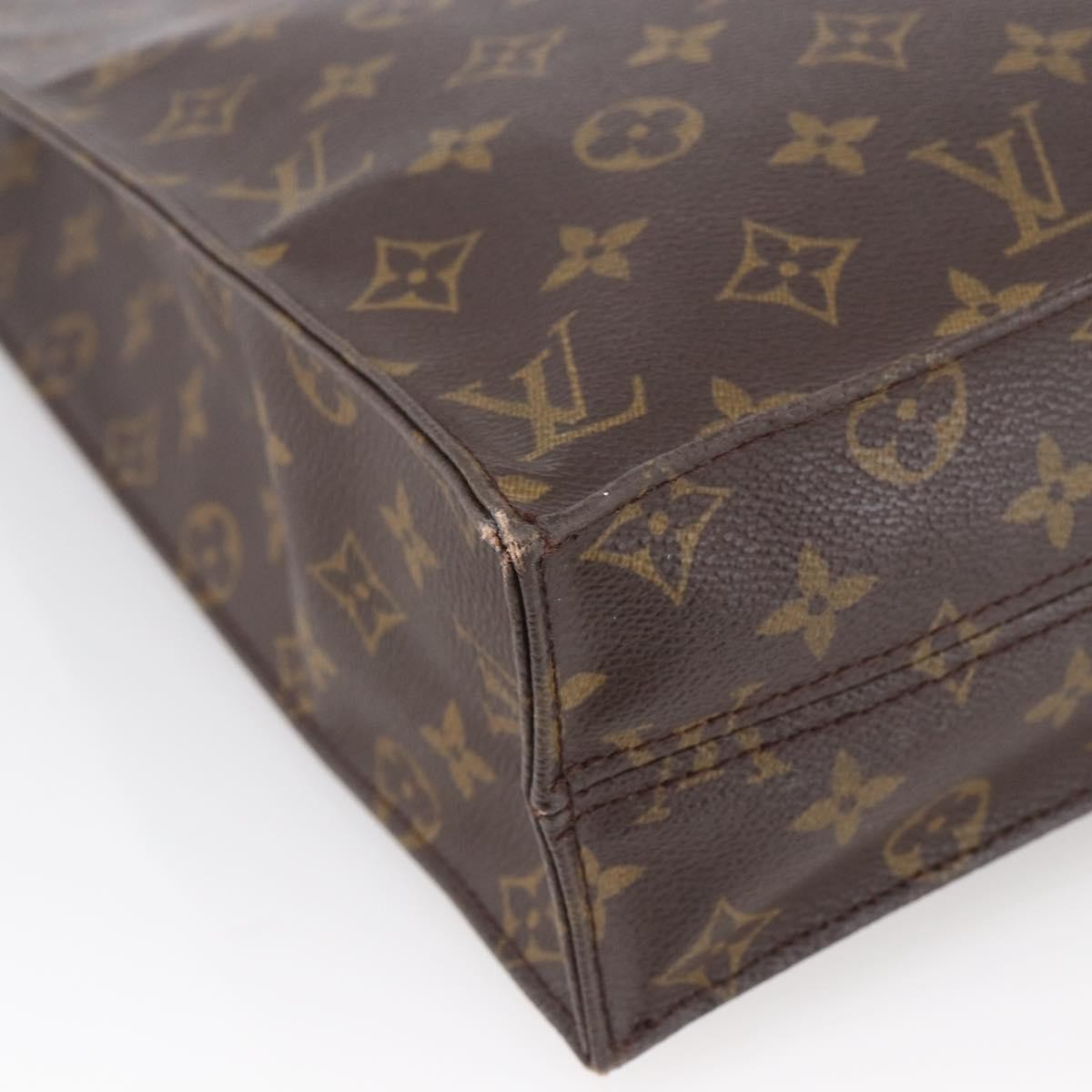 Louis Vuitton Vintage Sac Plat Bag Monogram Canvas, BROWN, CANVAS, Tote bag