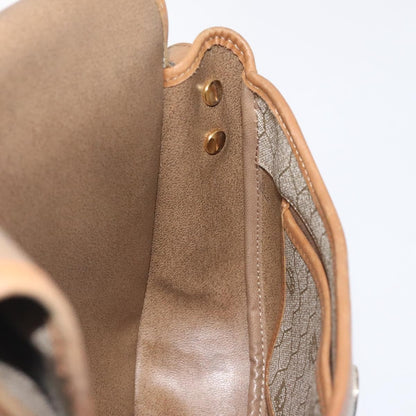 Christian Dior Vintage Honeycomb Flap Crossbody Bag Coated Canvas, BEIGE, CANVAS, Crossbody bag