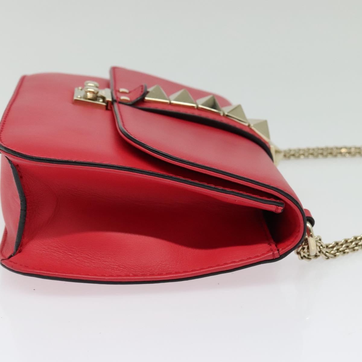 Valentino Garavani Rolling Rockstud Glam Lock Shoulder Bag Leather, PINK, LEATHER, Shoulder bag