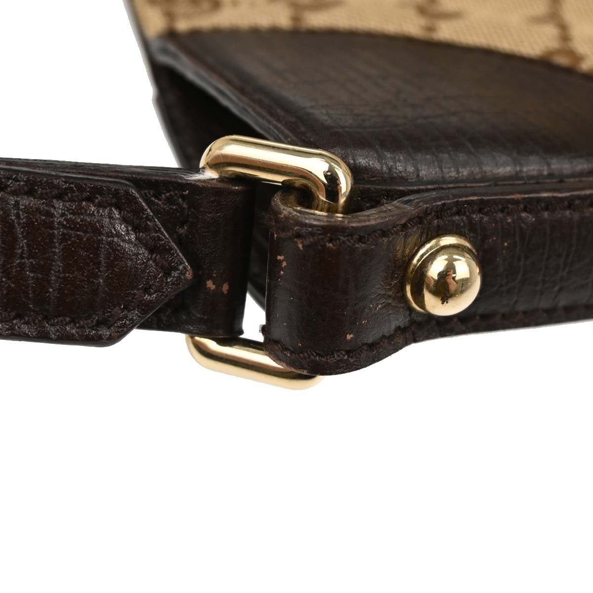 Gucci Vintage Horsebit Shoulder bag Canvas, Brown, Canvas, Shoulder Bag