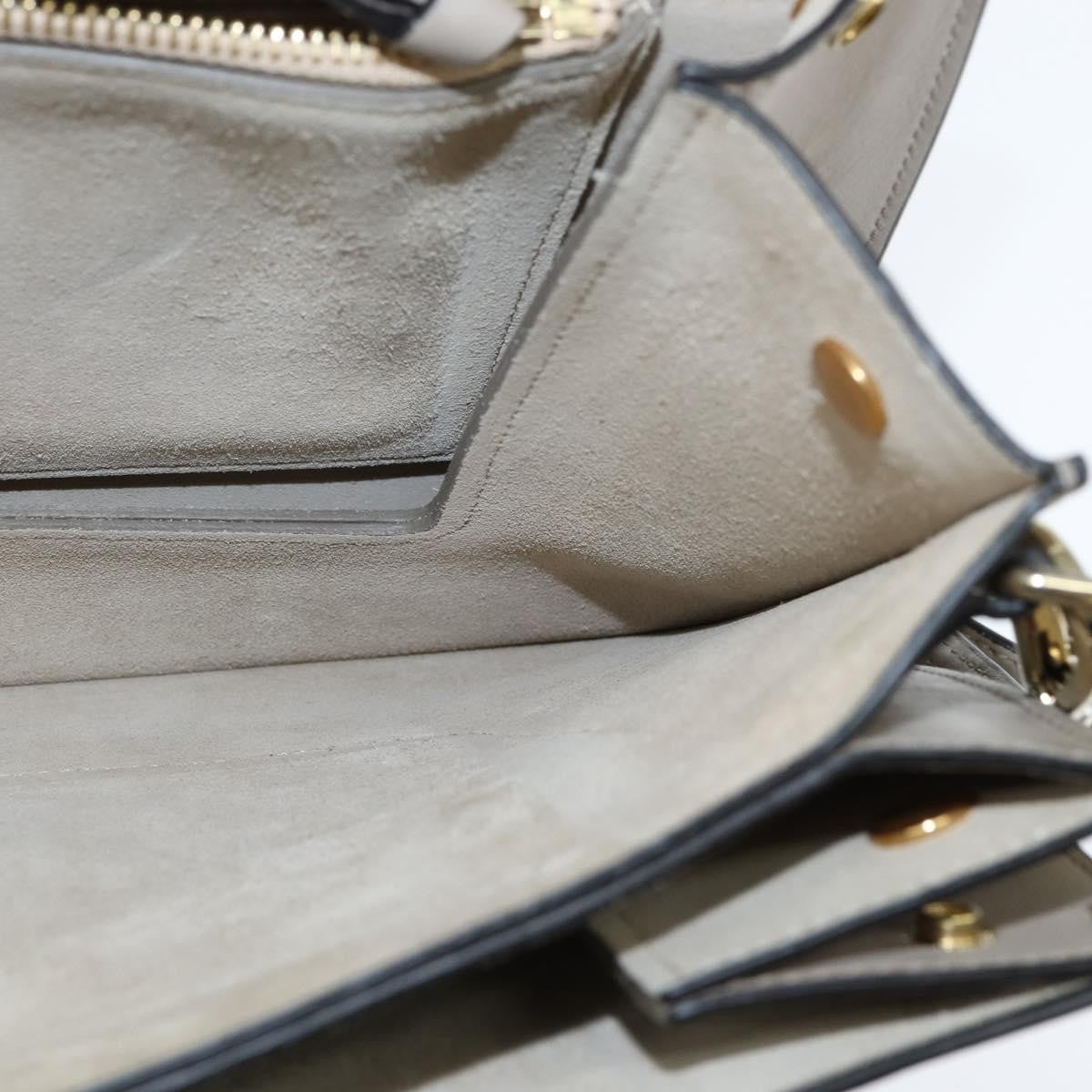 Chloe Faye Shoulder Bag Leather and Suede, Gray, Leather, Shoulder Bag