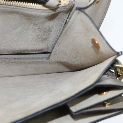 Chloe Faye Shoulder Bag Leather and Suede, Gray, Leather, Shoulder Bag