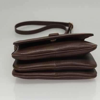 Bally Vintage Shoulder Bag Leather, Brown, Leather, Shoulder Bag
