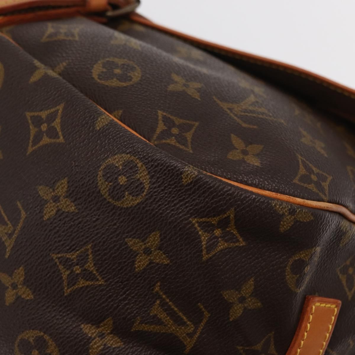 Louis Vuitton Saumur Handbag Monogram Canvas, BROWN, CANVAS, Shoulder bag