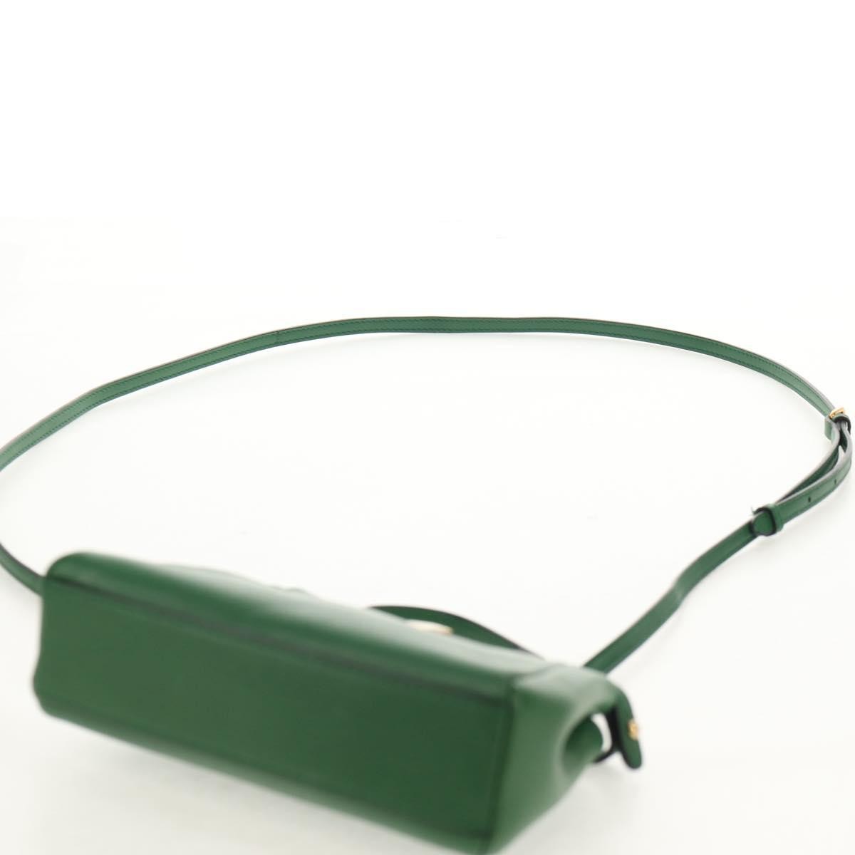 Fendi Peekaboo Bag Leather, GREEN, LEATHER, Handbag