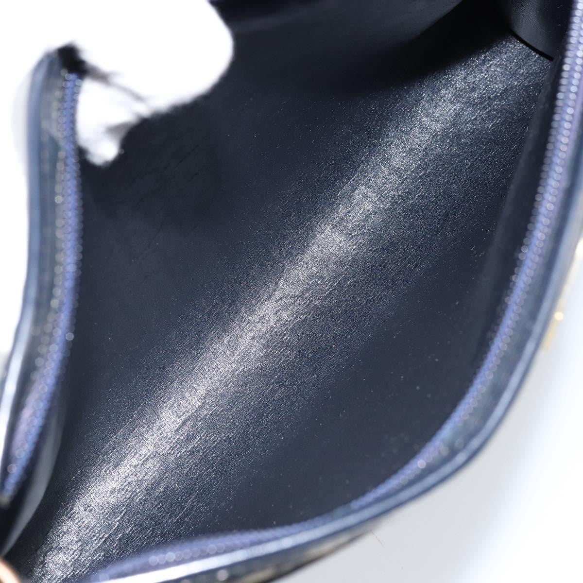Christian Dior Vintage Trotter Shoulder Bag Canvas, NAVY, CANVAS, Shoulder bag