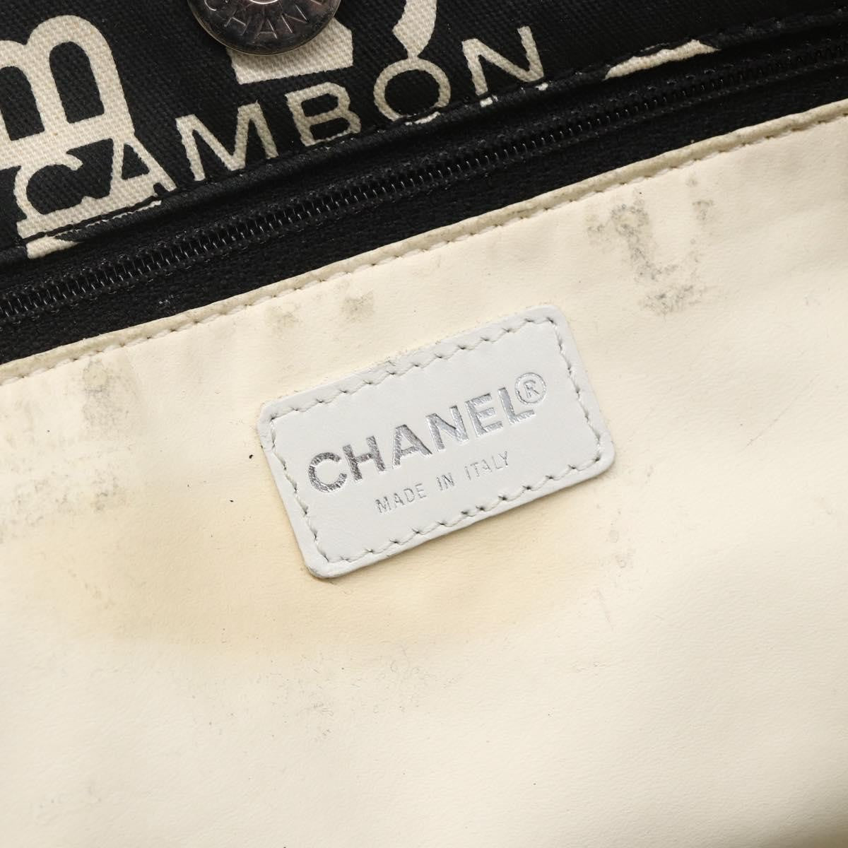 Chanel 31 Rue Cambon Beach Zip Tote Printed Canvas, BLACK, CANVAS, Tote bag