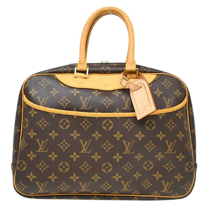 Louis Vuitton Deauville Handbag Monogram Canvas, Brown, Canvas, Handbag