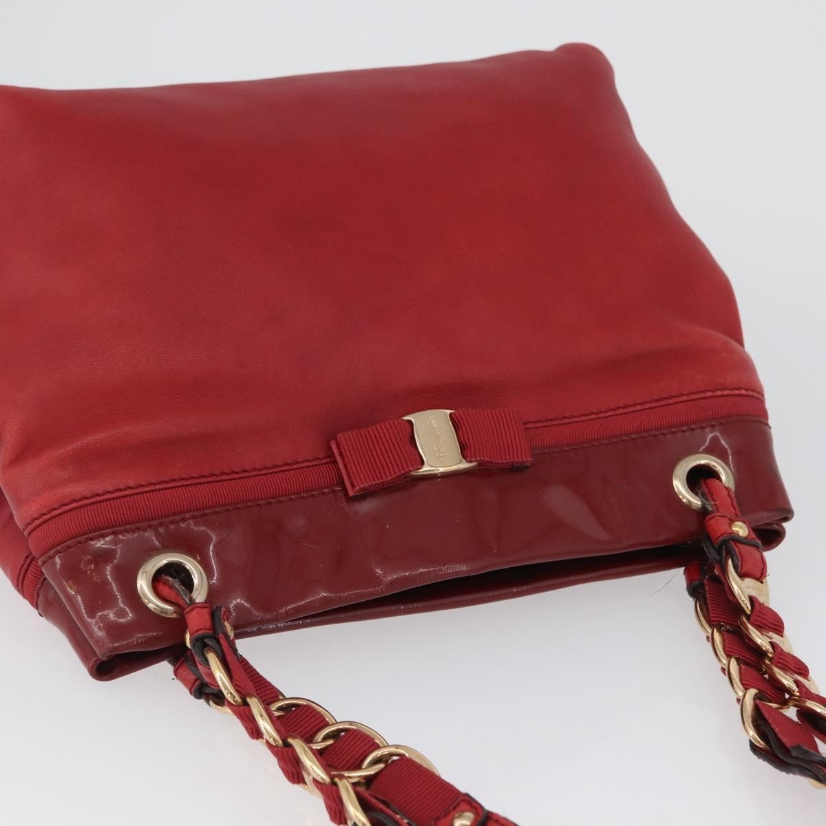 Salvatore Ferragamo Vala tote Leather, RED, LEATHER, Tote bag