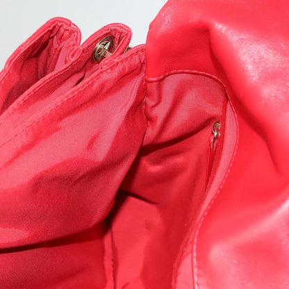 Christian Dior Delidior Chain Shoulder Bag Cannage Quilt Leather, RED, LEATHER, Shoulder bag