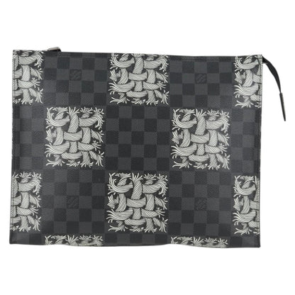 Louis Vuitton Pochette Voyage Limited Edition Nemeth Damier Graphite, Black, Canvas, Clutch