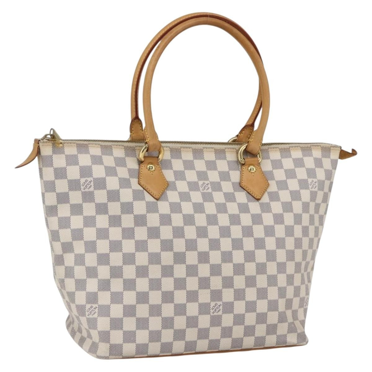 Louis Vuitton Saleya Handbag Damier, WHITE, CANVAS, Tote bag