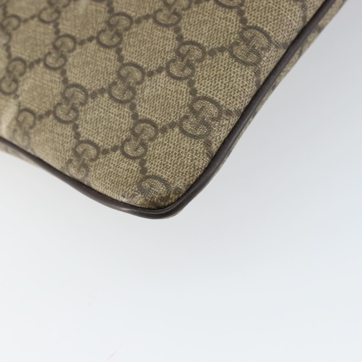 Gucci Zip Top Messenger Bag GG Coated Canvas, BEIGE, PVC, Shoulder bag