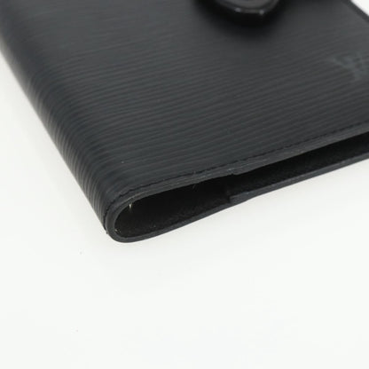 Louis Vuitton Agenda Cover Epi Leather, BLACK, LEATHER, Wallets