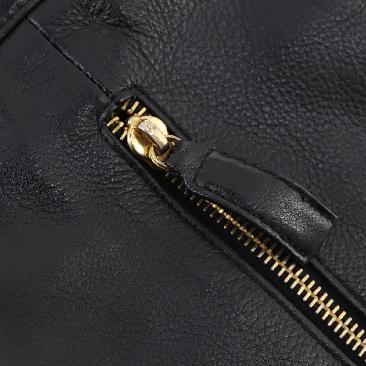 Versace Vintage Shoulder Bag Leather, BLACK, LEATHER, Shoulder bag