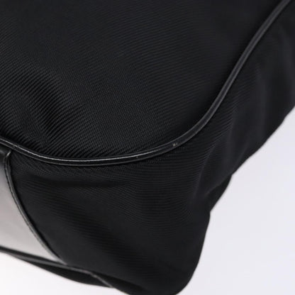 Gucci Vintage Bamboo Handle Tote Nylon, Black, Nylon, Tote Bag