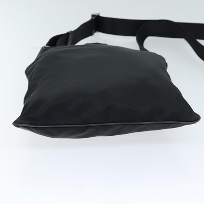 Prada Flat Messenger Bag Tessuto, BLACK, NYLON, Shoulder bag