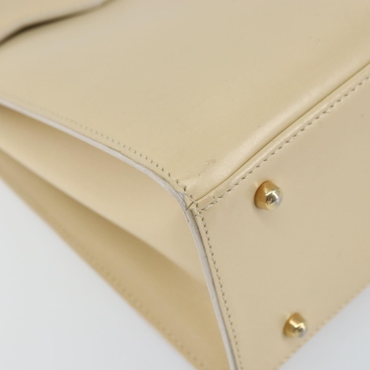 Gucci Vintage Lady Lock Top Handle Bag Leather, BEIGE, LEATHER, Handbag