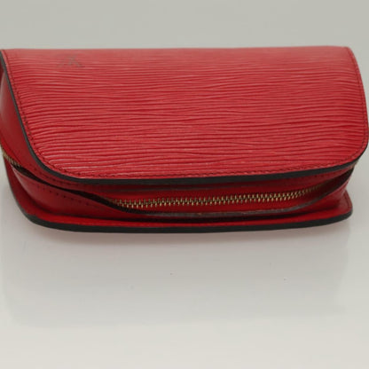 Louis Vuitton Dauphine Pochette Epi Leather, RED, LEATHER, Clutche & pouche