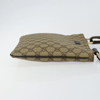 Gucci Flat Messenger Bag GG Canvas, BEIGE, CANVAS, Shoulder bag