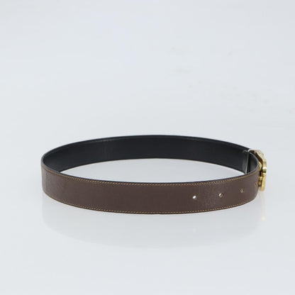 Celine Belt Leather with Metal, BROWN, LEATHER, Belts