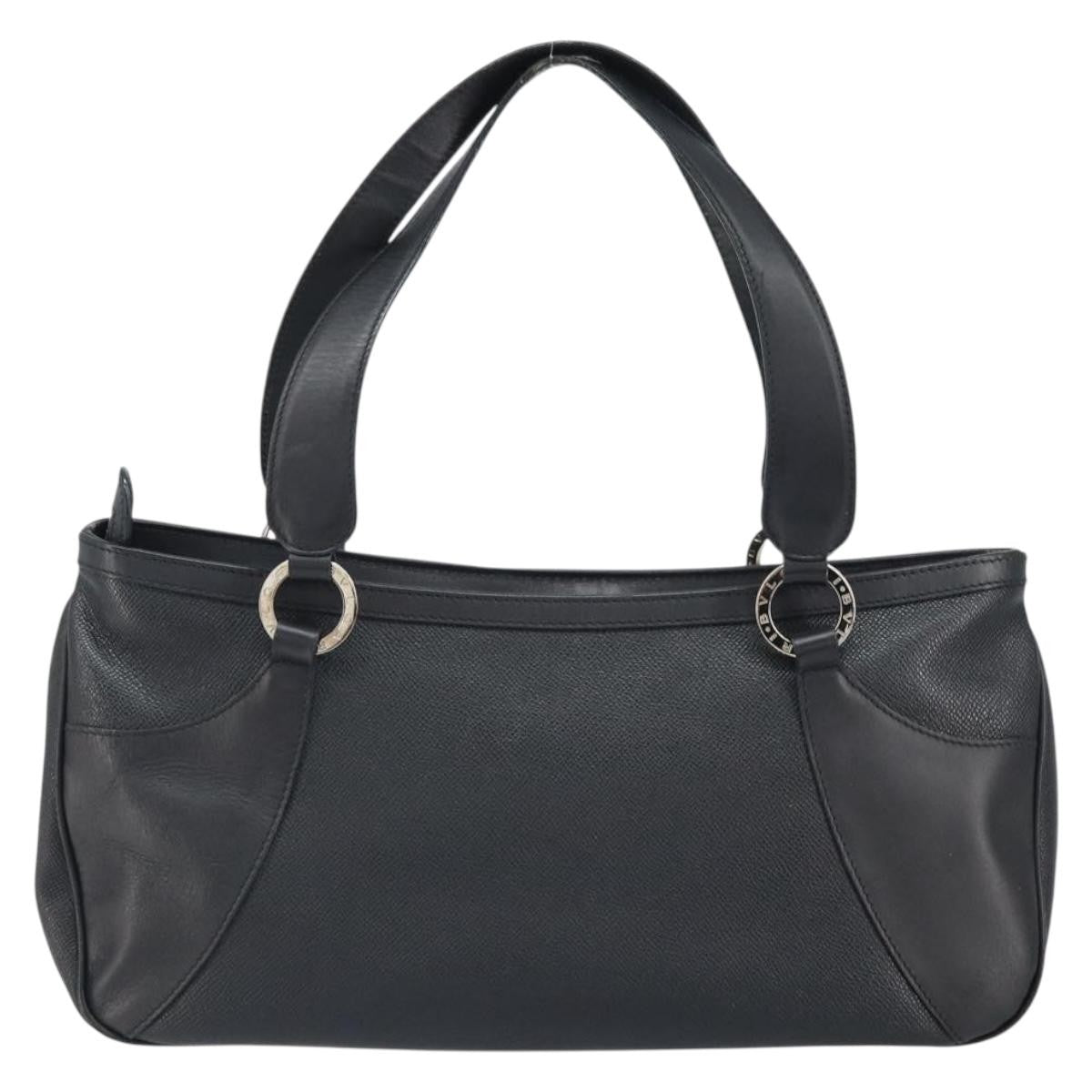 Bvlgari Handbag Leather, Black, Leather, Handbag