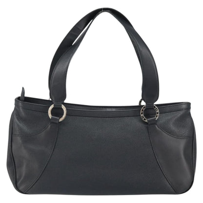 Bvlgari Handbag Leather, Black, Leather, Handbag