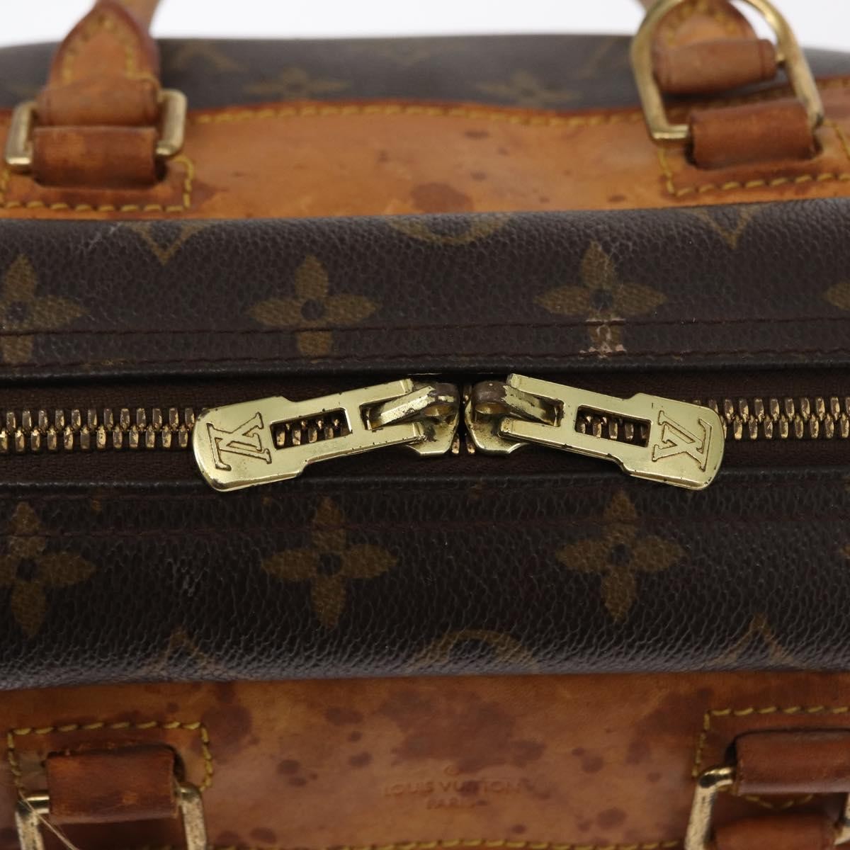 Louis Vuitton Deauville Handbag Monogram Canvas, BROWN, CANVAS, Handbag