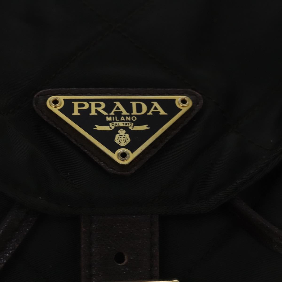 Prada Buckle Backpack Quilted Tessuto, GREEN, NYLON, Backpack