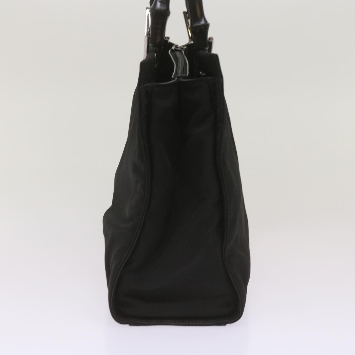 Gucci Bamboo Shopper Tote Canvas, BLACK, CANVAS, Tote bag