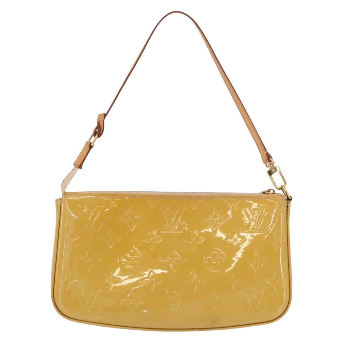 Louis Vuitton Pochette Accessoires NM Monogram Vernis, YELLOW, PATENT_LEATHER, Clutche & pouche