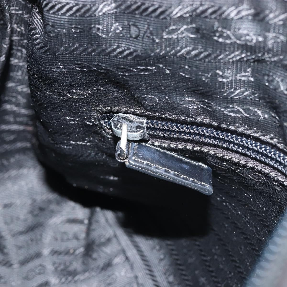 Prada Front Zip Messenger Bag Tessuto, BLACK, NYLON, Shoulder bag