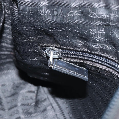 Prada Front Zip Messenger Bag Tessuto, BLACK, NYLON, Shoulder bag