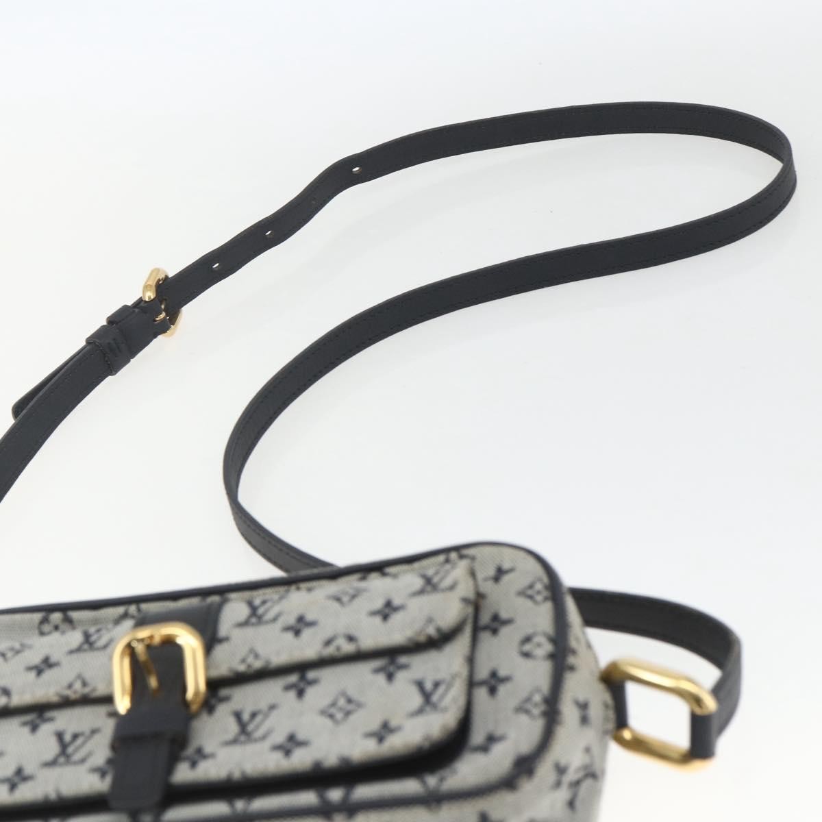 Louis Vuitton Juliette Crossbody Bag Mini Lin, BLUE, CANVAS, Shoulder bag