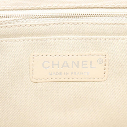 Chanel Cruise Flap Bag Quilted Canvas, ECRU, CANVAS, Clutche & pouche