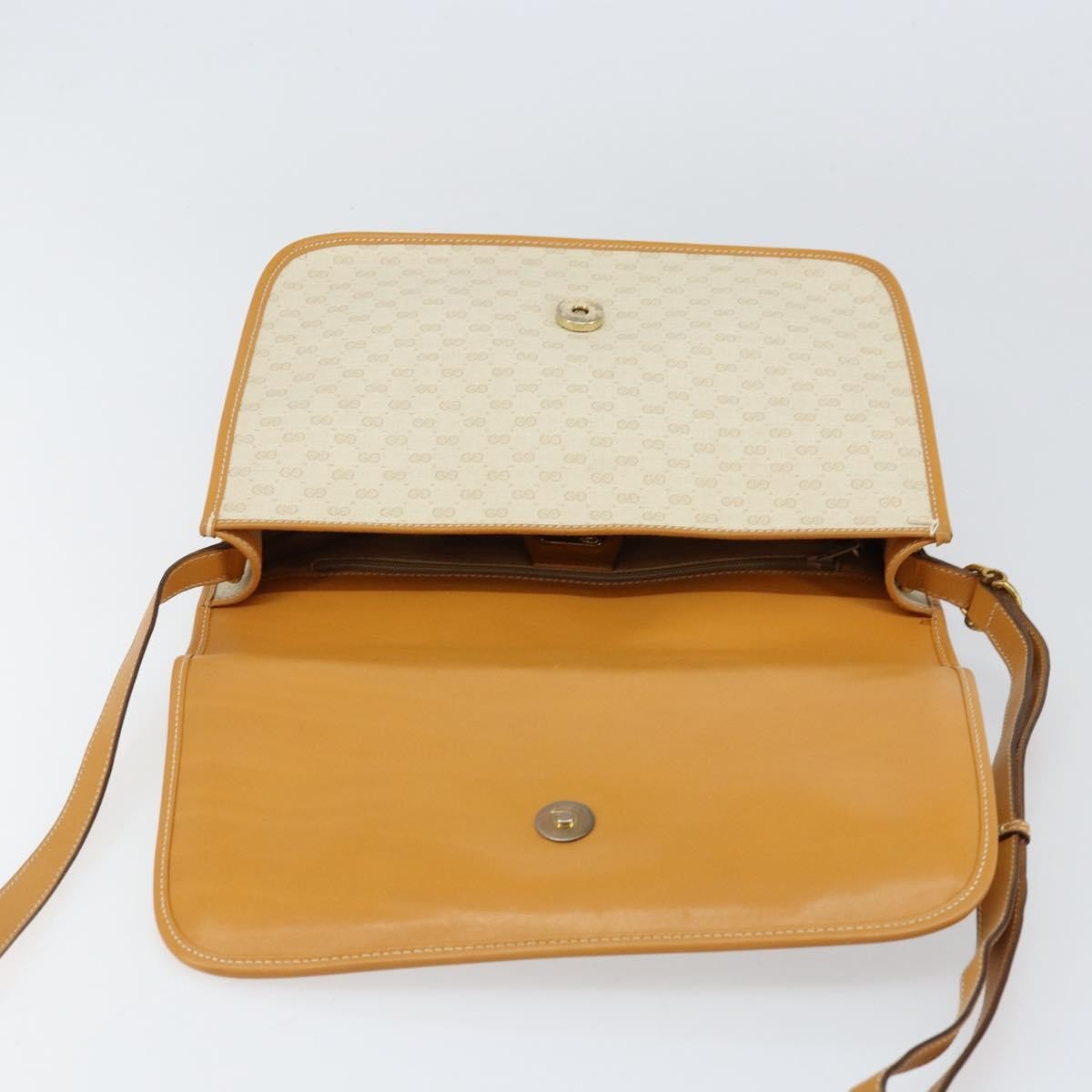 Gucci Vintage Web Sherry Line Handbag Micro GG Canvas, BEIGE, CANVAS, Shoulder bag