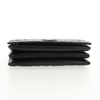 Prada Grommet Chain Flap Shoulder Bag Tessuto with Soft Calf, BLACK, NYLON, Shoulder bag