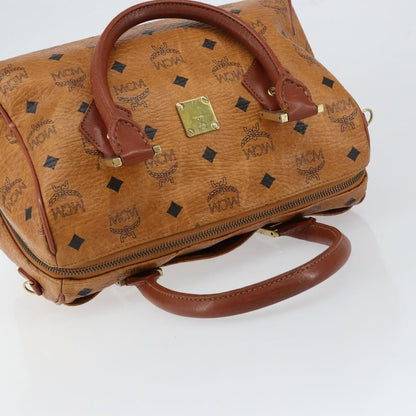 MCM Visetos logogramme Handbag Canvas and Leather, BROWN, CANVAS, Handbag