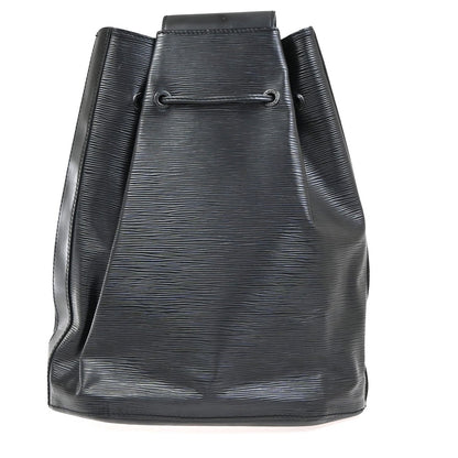 Louis Vuitton Sac a Dos Drawstring Backpack Epi Leather, BLACK, LEATHER, Backpack