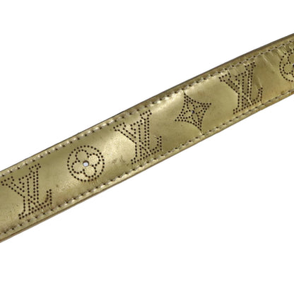 Louis Vuitton Buckle Belt Mahina Leather, GOLD, LEATHER, Belts