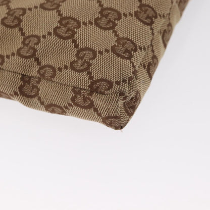 Gucci Vintage Double Belt Bag GG Canvas with Leather, BEIGE, CANVAS, Clutche & pouche