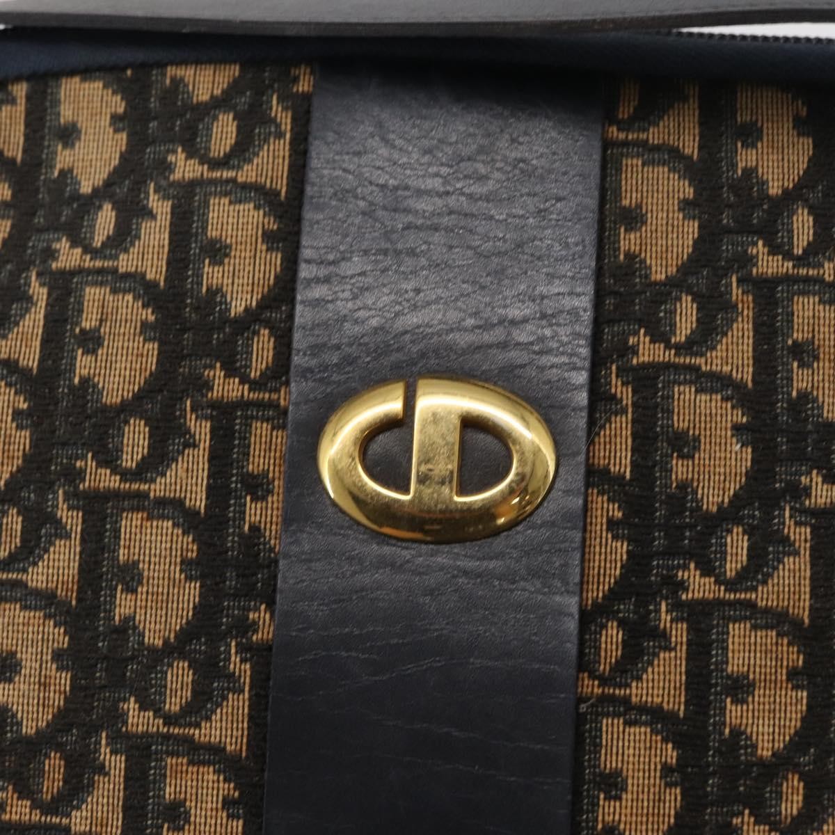 Christian Dior Vintage CD Trotter Handbag Canvas, NAVY, CANVAS, Handbag