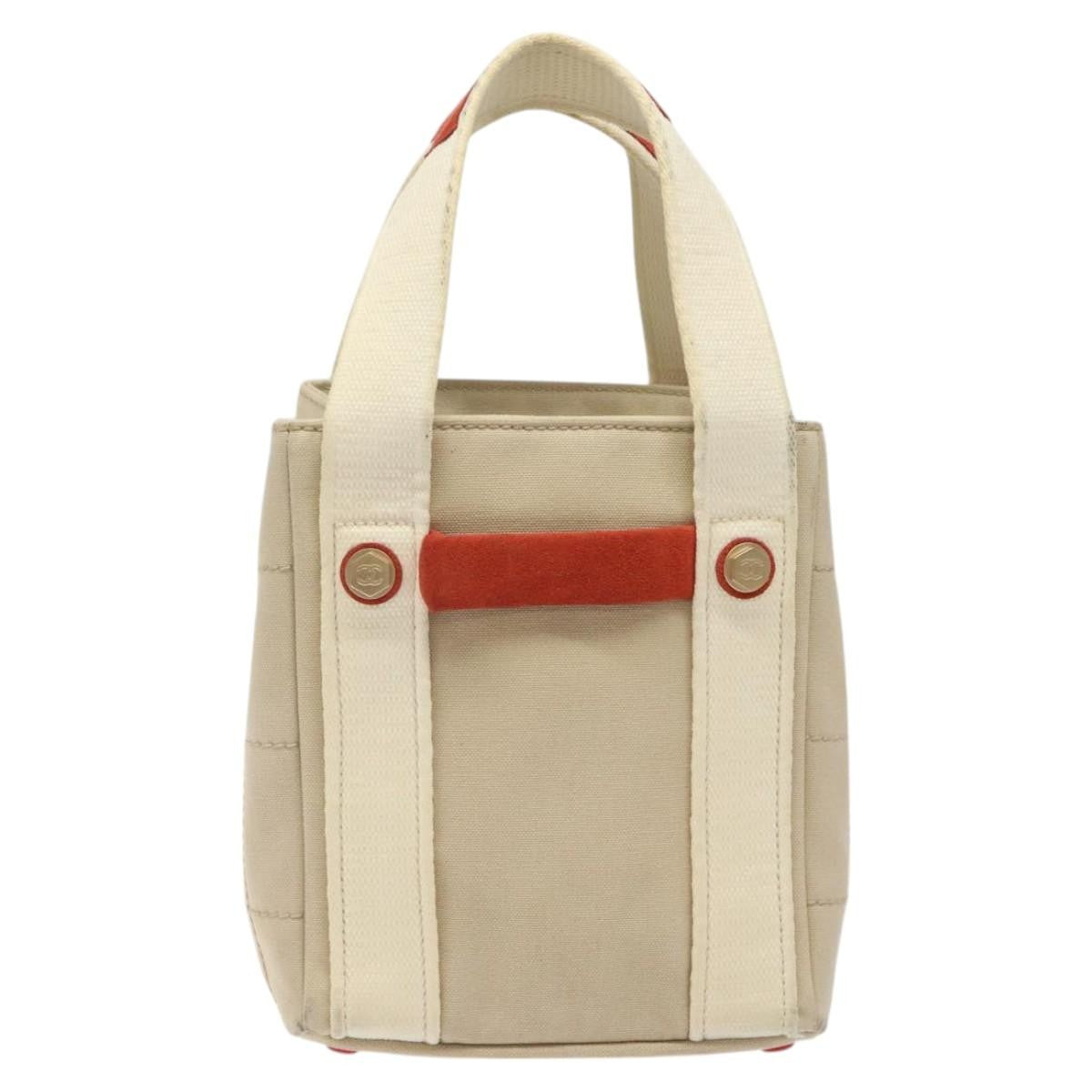 Chanel Chocolate Bar Coco Mark handbag Canvas, BEIGE, CANVAS, Handbag